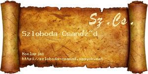 Szloboda Csanád névjegykártya
