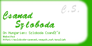 csanad szloboda business card